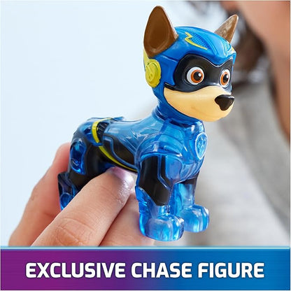 Paw Patrol: The Mighty Movie, Chase's Mighty Transforming Cruiser with Mighty Pups Action Figure, Lights and Sounds, Kids Toys for Boys & Girls 3+