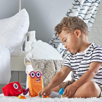 hand2mind Numberblocks One & Two Playful Pals Plush, Numbers for Toddlers, Preschool Math Learning Toys, Stuffed Animal Plushies, Counting Blocks Stuffies, Kids Birthday Gifts, Easter Basket Stuffers