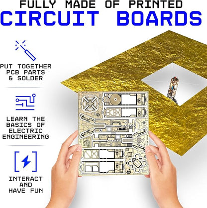Space O DIY Engineering Kit - Near Earth Asteroid Scout Model Kit - NEA Scout Science Toy Kit - Educational STEM Kit, Electrical Engineering Kit - DIY Toy Gift for Adults, Teens, Kids 14+