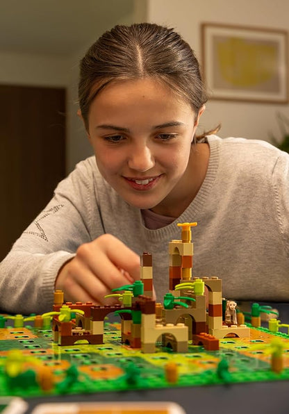 Dotted Games Monkey Palace: A Lego Board Game - Build Your Way to Victory Brick by Brick! Fun Family Brick-Building Game for Kids & Adults, Ages 10+, 2-4 Players, 45 Minute Playtime