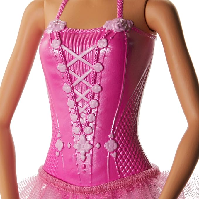 Barbie Ballerina Doll, Blonde Wearing Removable Pink Tutu, Sculpted Toe Shoes & Ballet Arms