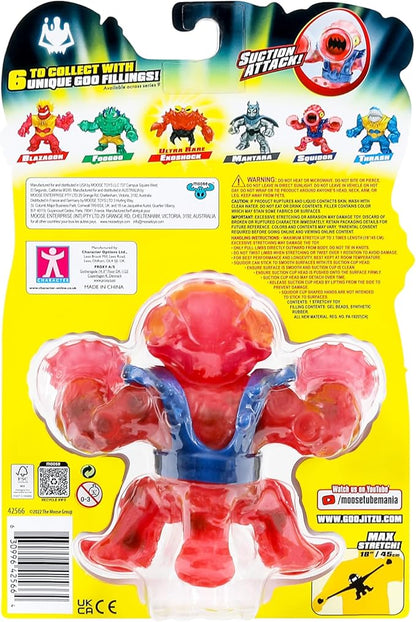 Heroes of Goo Jit Zu Deep Goo Sea Squidor Hero Pack. Super Squishy, Goo Filled Toy. with Suction Attack Feature. Stretch Him 3 Times His Size!