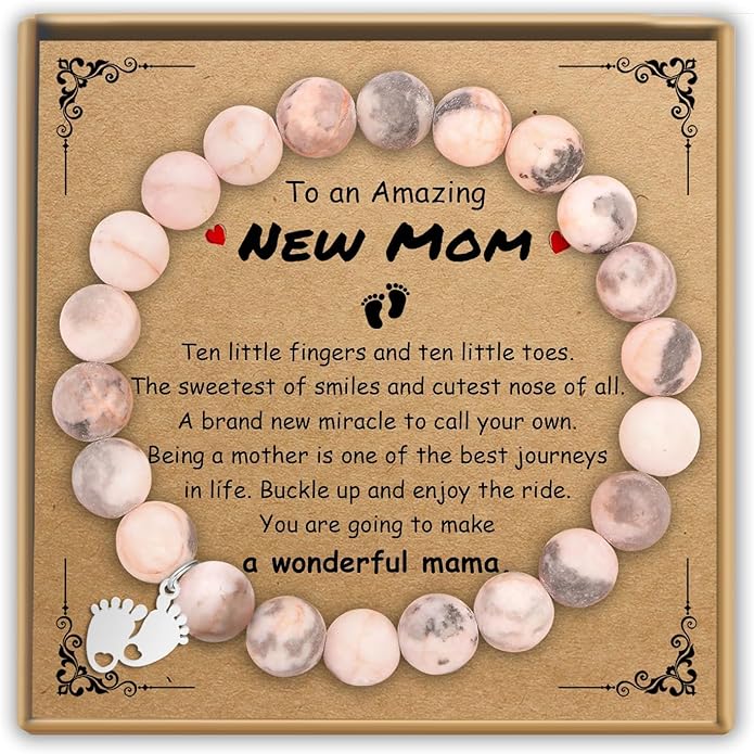 Sereney Mothers Day Gifts for Mom Grandma Daughter 1st New Mom Sister Step Mother Wife Girlfriend Best Friends, Pearl Bracelet as Graduation Gift for Her, Beaded Bracelets as Birthday Gifts for Women