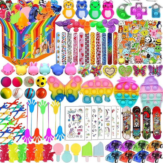 148 Pcs Party Favors for Kids 4-8-12 Assortment Toy,Treasure Box Toys for Classroom Prizes Reward,Carnival Prizes,Goodie Bags Stuffers Pinata Fillers,Stocking Stuffers for Boys and Girls