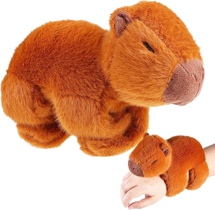Animal Slap Bracelets Capybara Plush Toy Capybara Slap Bracelet Capybara Huggers Slap Bracelets Animal Toy Stuffed Animal Slap Band for Birthday Party