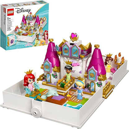 LEGO Disney Ariel, Belle, Cinderella and Tiana’s Storybook Adventures 43193 Building Toy for Kids; New 2021 (130 Pieces)