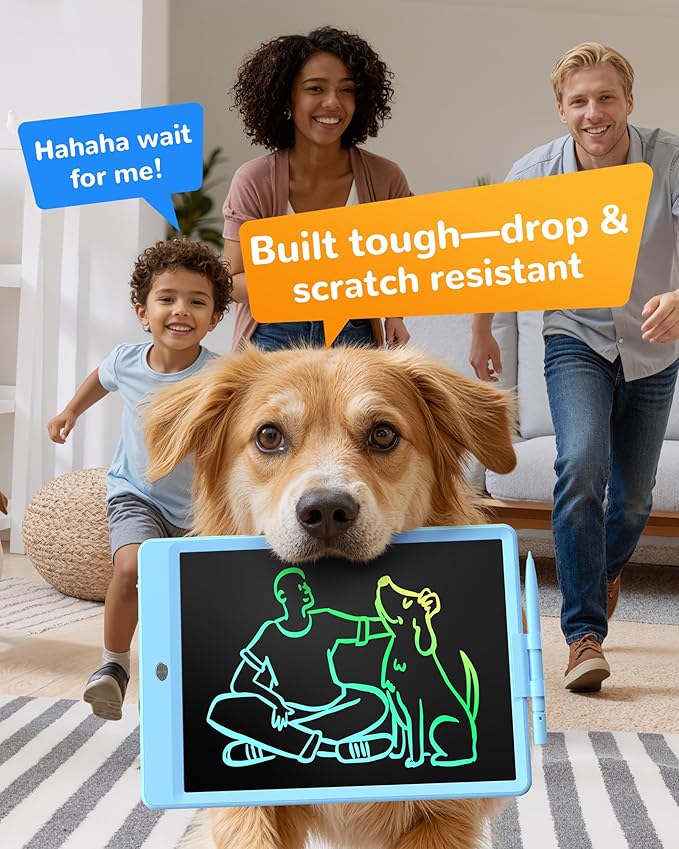 KOKODI LCD Writing Tablet, Gifts for 3 Years Old Boys and Girls，10 Inch Colorful Doodle Board Drawing Tablet, Erasable Reusable Electronic Drawing Pads, Educational and Learning Toys for Kids