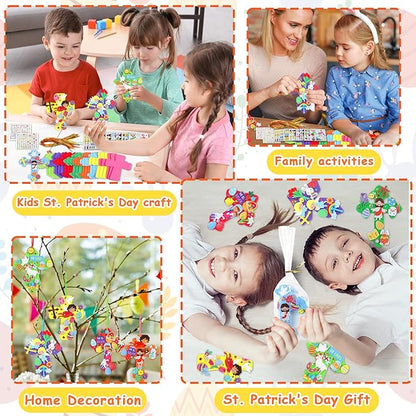 Qyeahkj 32 Sets Sunday School Foam Craft for Kids He is Risen Bookmark Craft DIY Easter Religious Craft Kit Easter Egg Bunny Foam Stickers Cross Craft for School Home Activities Party Favor