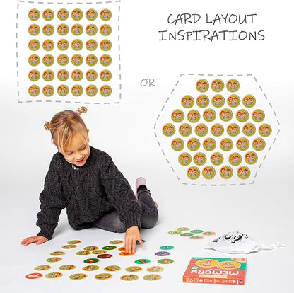 Cottify 2-Pack Wooden Memory Matching Game for Toddlers, Durable Memory Game for Toddlers 3-5 Years, Toddler Memory Game, Toddler Matching Game, Memory Games for Kids 3 and up, 72 Cards
