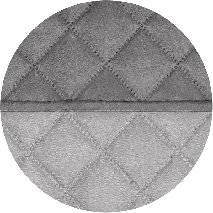 PureFit Reversible Quilted Sofa Cover, Water Resistant Slipcover Furniture Protector, Washable Couch Cover with Non Slip and Elastic Straps for Kids, Dogs, Pets (Oversized Chair, Gray/Light Gray)