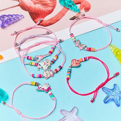 BBTO 20 Pieces Girl Friendship Bracelets Unicorn Animal Pendant Owl Cute Adjustable Girl Bracelets for Party Favors Gift