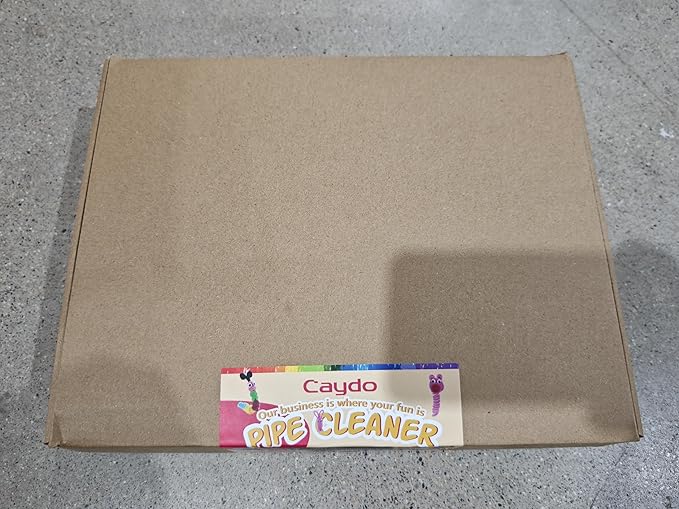 Caydo 1000 Pieces Pipe Cleaners Assorted 20 Colors Chenille Stems Bulk for Kids Art and Crafts Projects and Decorations(6 mm x 12 inch)