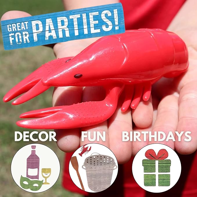 Lil' Bit Boiling Co. Kids Louisiana Crawfish Boil Playset - Toy Food Kitchen Set for Children with Pot, Strainer, Wooden Paddle and Accessories