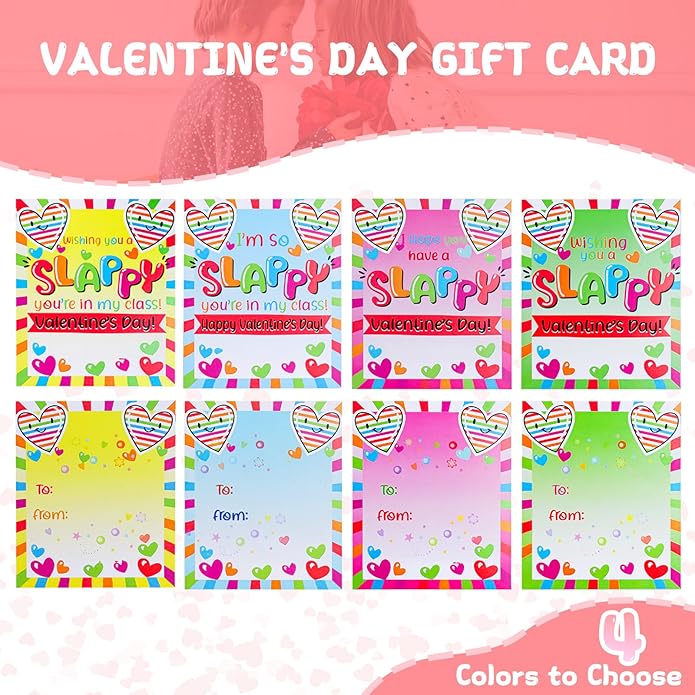 Valentines day gifts - 48Pcs Valentines Slap Bracelets toys for Kids School Class Classroom Valentines Day Cards Gifts Prizes Party Favors