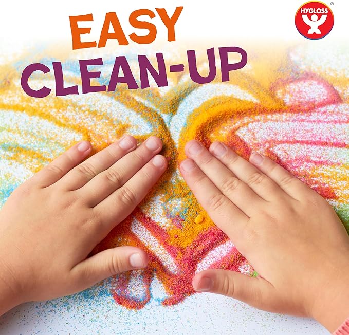 Hygloss Colored Play Sand – 15 lb Pastel Rainbow Craft Sand for Sand Art, Christmas Decorations, DIY Projects, Classroom Activities, and Plant Décor – Fine, Non-Toxic Sand, Safe for Kids Ages 3+