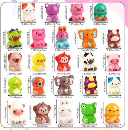 Hooqict 24 Pcs Animal Squishy Toys Slow Rising Squishies Party Favor Stress Balls Squeeze Animals Fidget Toys Desk Pets for Kids Classroom Birthday Goodie Bag Stuffers, Pinata Fillers, Carnival Prizes