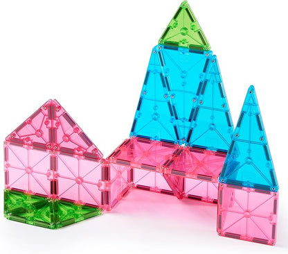 MAGNA-TILES Color Shop Floral 20-Piece Magnetic Construction Set, The Original Magnetic Building Brand