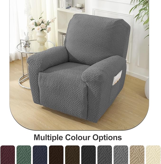 NORTHERN BROTHERS Oversized Recliner Chair Covers, Large Lazy Boy Recliner Covers, Stretchy Cover for Recliner Chairs, Light Gray