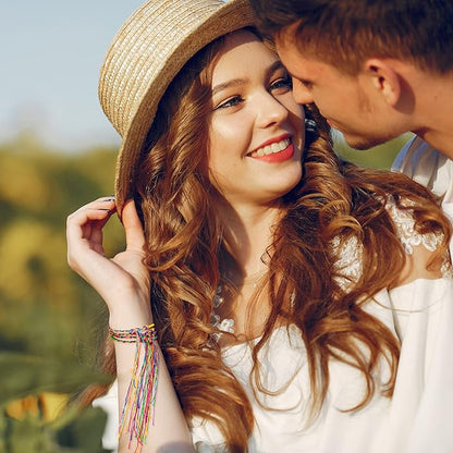 60 Pcs Friendship Bracelets Bulk Handmade Braided Bracelets Colorful String Thread Bracelets Friendship Cords Strand Bracelet for Kids Girls Women Teen Party Favors Supplies