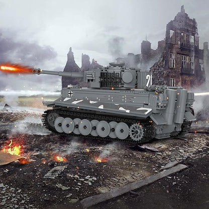 JMBricklayer Tank Building Sets for Adults or Boys - WW2 Military RC Tiger Army Tank Model Toy, Armed Construction Vehicle Set Ideal Gifts Toys 61501