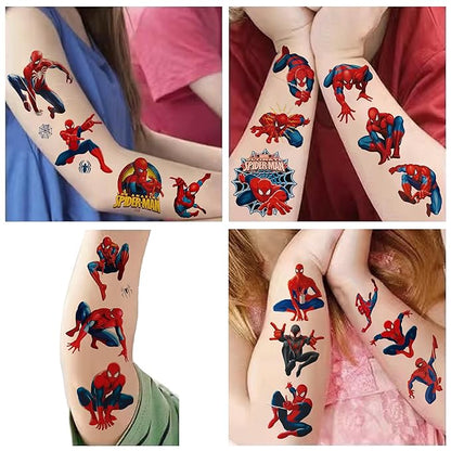 40Sheets Cartoon Spider-Man Temporary Tattoos for Kids Birthday Party Favors, Cute Spider-Man Decoration Sticker Gifts for Girl Boys Home Activity Class Prizes Carnival Christmas Rewards