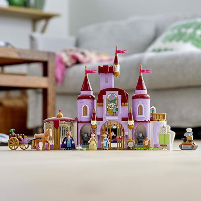 LEGO® Disney Belle and The Beast’s Castle 43196 Building Kit; an Iconic Castle Construction Toy for Creative Fun