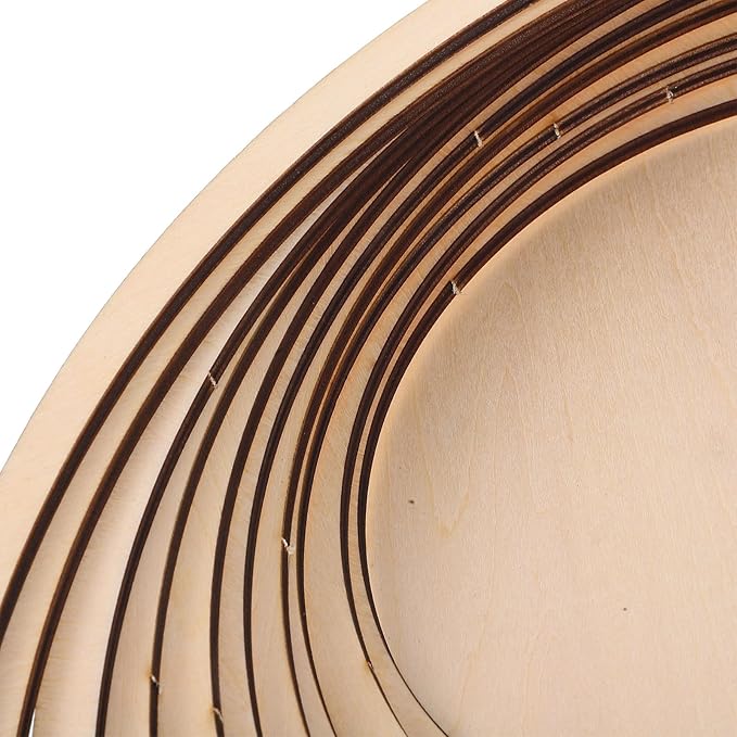 Wooden Concentric Cutting Guide for Pottery - 11 Piece Clay Cutting Tools Set for Accurate Ceramics Shaping and Modeling