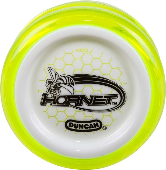 Duncan Toys Hornet Pro Looping Yo-Yo with String, Ball Bearing Axle and Plastic Body, Green with White Cap