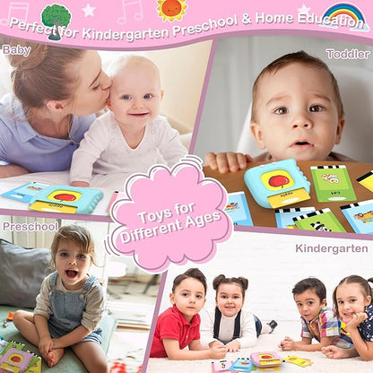 Pocket Speech for Toddlers, Talking Flash Cards for Toddlers with 510 Words, Educational Toys for 2 3 4 5 Year Old, Autism Sensory Toys, Educational Montessori Toys for Kids, Birthday Gifts for Girl