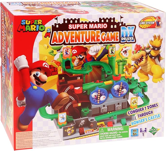 EPOCH Super Mario Adventure Game DX - Tabletop Skill and Action Game with Collectible Action Figures