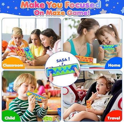 Squishy Sensory Toys for Kids - 3 Pack Fidget Toy Sensory Tube for Autism - Quiet Fidget for Classroom Students - Squeeze Toys Filled with Colorful Goo - Prizes for Kids Classroom