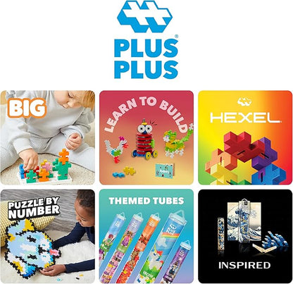 PLUS PLUS 240 Piece Interlocking Building Blocks for Kids, Open Ended Connecting Toys, STEM Bin Classroom Mini Manipulatives - Spring Mix Play Tube