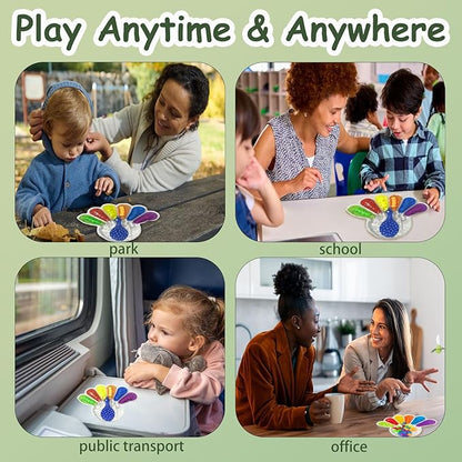 Color Sorting Sensory Toys, Fine Motor Skills Toys for Toddlers, Montessori Toys Preschool Learning Activitie, Sensory Activity Toy for Kids 3+ and Adults