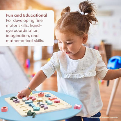 Childlike Behavior Premium Number Puzzles - 11" x 11", Chunky Board Puzzle for Toddlers and Kids 1-5 Years - Colorful, Educational Sorting Toy for Early Development - Ideal for Boys and Girls