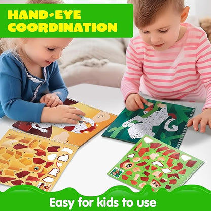 JOYIN 4-Pack Crafts for Kids Sticker Painting Book Gift Party Favor Creations 40 Pictures - Mess-Free Art Play for Kids' Creative Adventures at Home and While Traveling