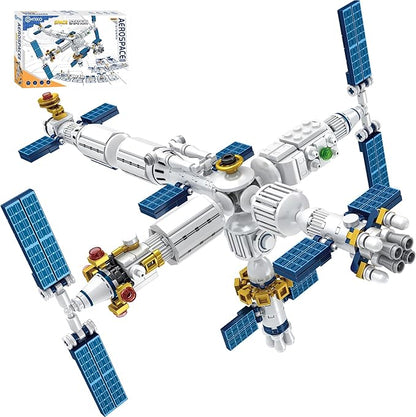 Contixo BK07 Space Station STEM Building Block Set - 12-in-1 Aerospace Exploration Kit with 573 PCS for Kids Ages 6-12, Creative Learning Construction Toy