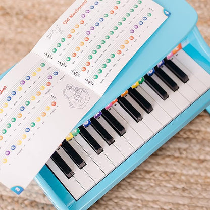 Melissa & Doug Learn-to-Play Piano With 25 Keys and Color-Coded Songbook - Blue