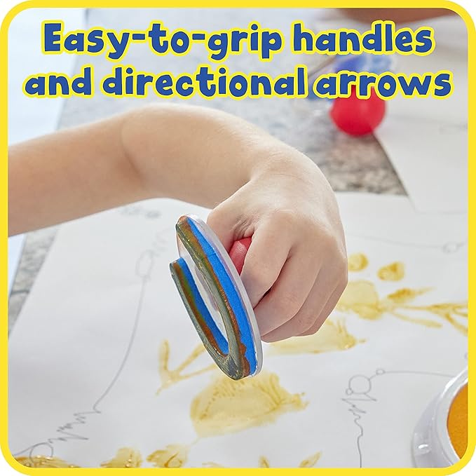 READY 2 LEARN Giant Stampers - Paw Prints - Set of 6 - Easy to Hold Foam Stamps for Kids - Arts and Crafts Stamps for Displays, Posters, Signs and DIY Projects