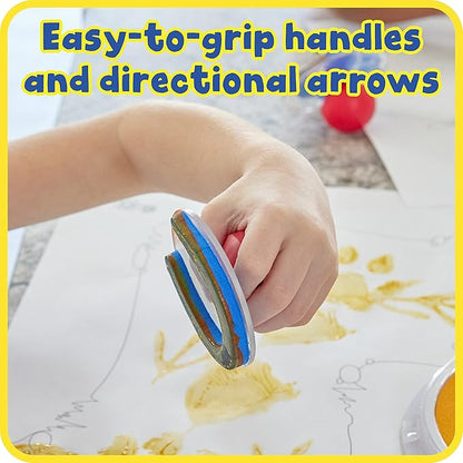 READY 2 LEARN Giant Stampers - Paw Prints - Set of 6 - Easy to Hold Foam Stamps for Kids - Arts and Crafts Stamps for Displays, Posters, Signs and DIY Projects