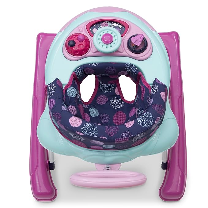 Delta Children First Exploration 2-in-1 Activity Walker - with Music, Removable Play Tray, Push Walker Mode, Machine-Washable, Orbit