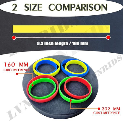 30 PCS Silicone Bracelets Wristbands for kid, Sports Rubber Elastic Wristband Bracelet for Party Decorations Favors Set Pack Green