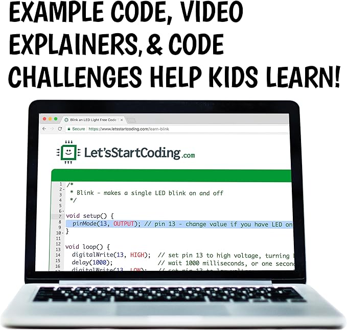 Code Lab All-Inclusive Coding Kit for Kids 8-12+ and Teens. Premium STEM Learning Toy for Boys & Girls Teaches C++ Programming. Includes Over 60 Electronic Components and Over 100 Online Lessons