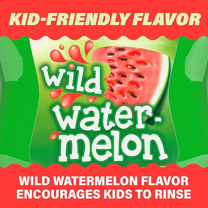 ACT Kids Anticavity Fluoride Rinse Wild Watermelon 16.9 fl. oz. Accurate Dosing Cup, Alcohol Free