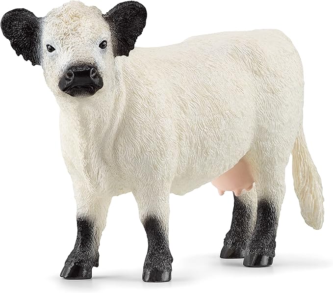 Schleich Farm World Realistic Galloway Cow Figurine - Highly Detailed and Durable Farm Animal Toy, Fun and Educational Play for Boys and Girls, Gift for Kids Ages 3+