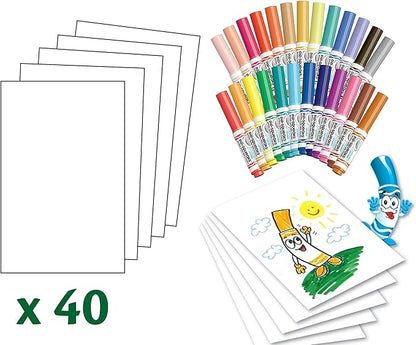 Crayola Pip Squeaks Washable Marker Set (65ct), Coloring Set, Art Supplies for Kids, Drawing Kit, Kids Travel Activity, Easter Basket Stuffer, 4+