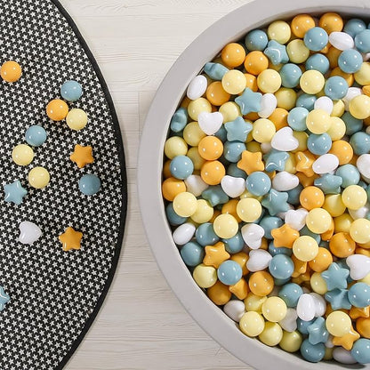 GOGOSO Ball Pit Balls,Plastics Balls for Ball Pit, Stars Hearts Shape for PastelBall for Toddlers Kids