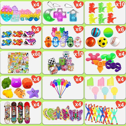 132 Pcs Party Favors Toys for Kids 4-8,Assortment Treasure Box Toys for Classroom Prizes,Goodie Bags Stuffers,Christmas Stocking Stuffers,Pinata Fillers Bulks Small Toys Carnival Prizes