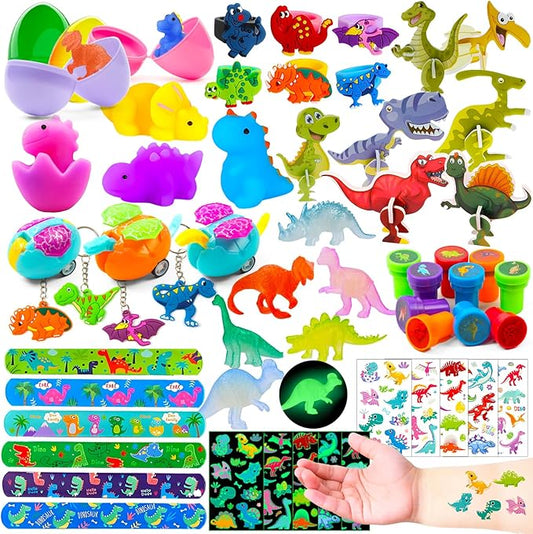 GOAUS Party Favors for Kids, Dinosaur Small Toys Prizes Bulk, Goodie Bag Stuffers, Treasure Box Toys for Classroom, Prize Box Birthday Gift Bag Easter Egg Fillers