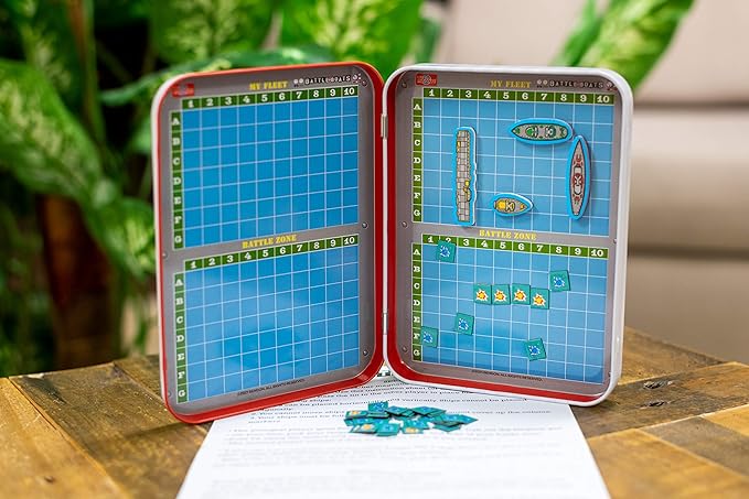 Bendon TS Shure Battle of The Boats Games Mini Magnetic Activity Tin with Illustrated Foam Magnets 50516