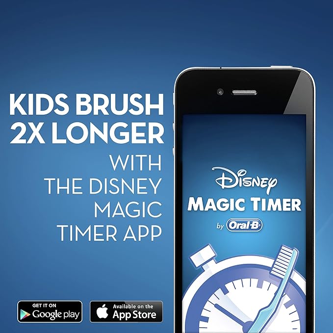 Oral-B Kid's Battery Toothbrush Featuring Disney's Princess Characters, Soft Bristles, for Kids 3+ (Pack of 2)